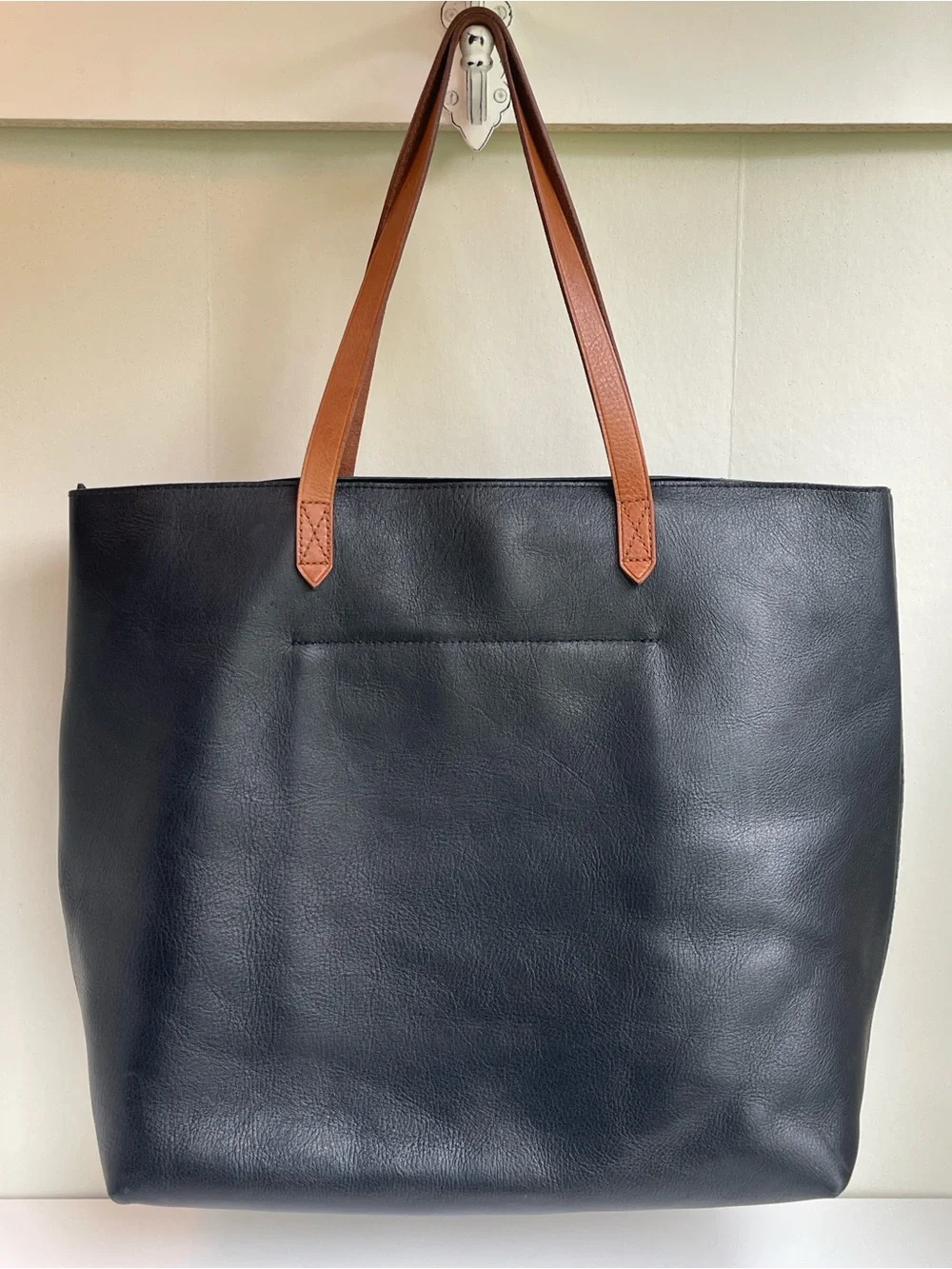 Madewell Top Zip Leather Tote Bag